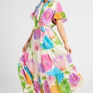 Millie Floral Multicolor Maxi Dress Victoria Medium